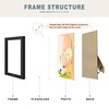 Picrit 5x7 Picture Frame Set of 12, Black Wall Gallery