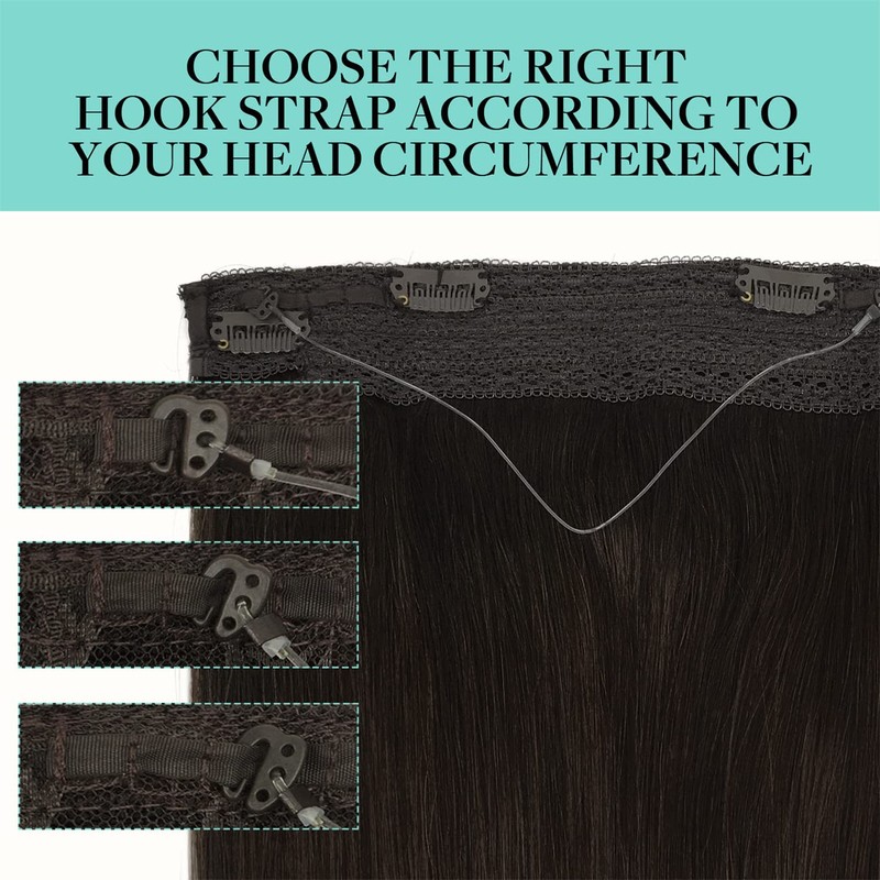 DOORES Brown Invisible Elastic Fish Line for Wire Hair Extensions