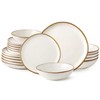 AmorArc Ceramic Dinnerware Sets,Handmade Reactive Glaze Plates and Bowls Sets,Highly