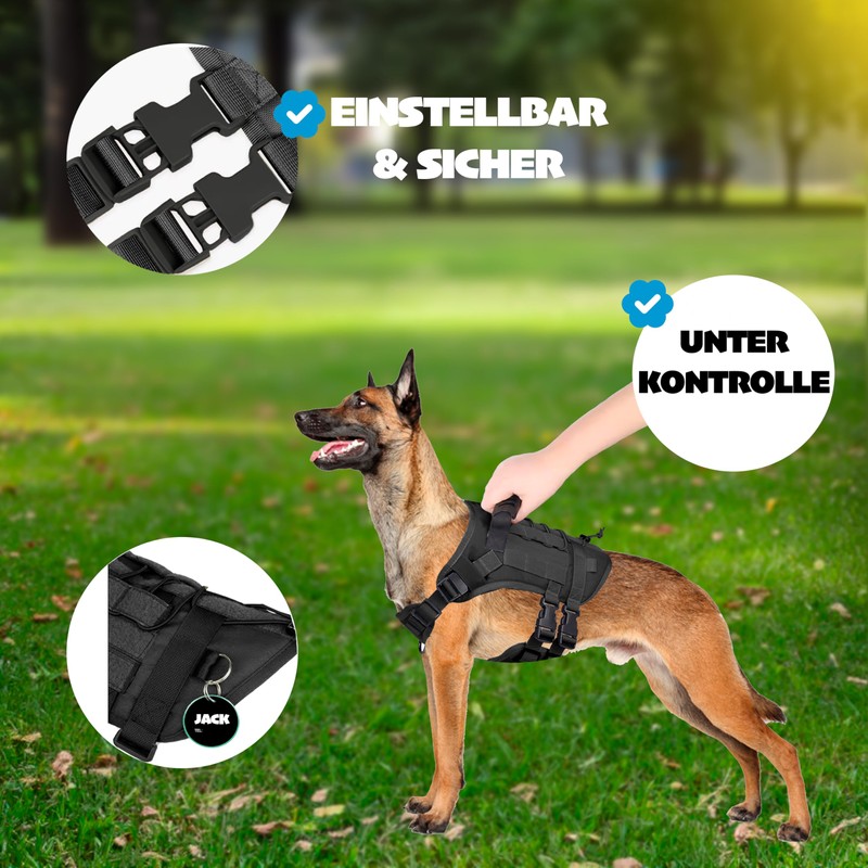 DOLCEPAW Dog Harness for Medium Dogs, Dog Harness, No Pull,