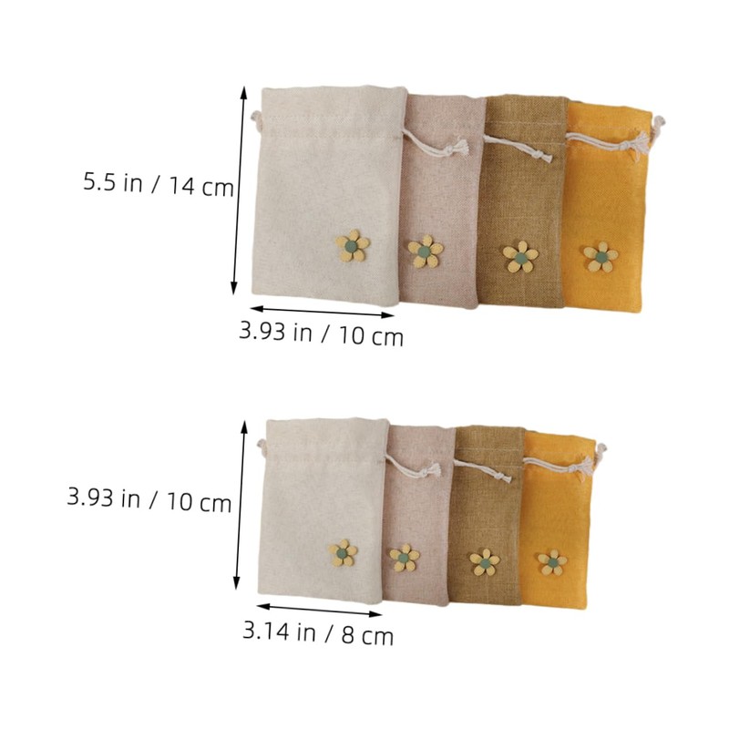 Healeved 8pcs Refillable Lavender Sachet Bags Small Medium Dried Flower