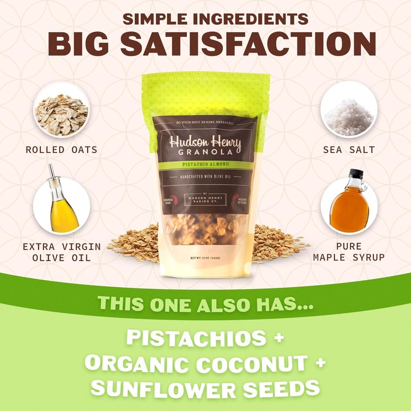 Hudson Henry Pistachio Almond Granola | Gluten Free Granola with