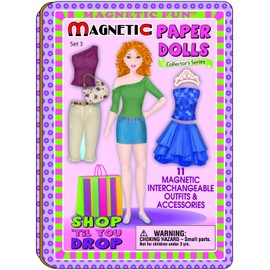 Lee Publications Shop Til You Drop Magnetic Paper Dolls Travel Tin