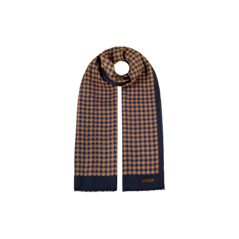 Stetson Allover Dots Scarf Polka Dot Wool Scarf Warm Men's