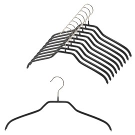 Mawa German Non-Slip Hanger Silhouette 36F Set of 10 Black 10-Year Warranty