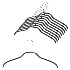 Mawa German Non-Slip Hanger Silhouette 36F Set of 10 Black 10-Year Warranty