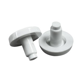 3/4" Nylon Stem Bumper Floor Protector, Protect Your Outdoor Furniture and Patio Swivel Chair, Furniture Sliders, Pack of 25, White