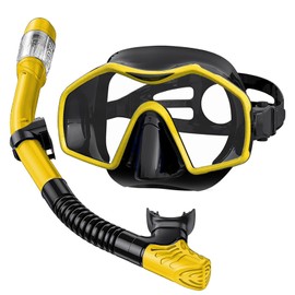 Keephigher Snorkeling Gear for Adults,Snorkel Mask Adult Dry Snorkel Set Panoramic View Anti-Fog Scuba Diving Mask for Snorkeling Swimming Travel,Snorkel Kit Diving Packages with Carry Bag