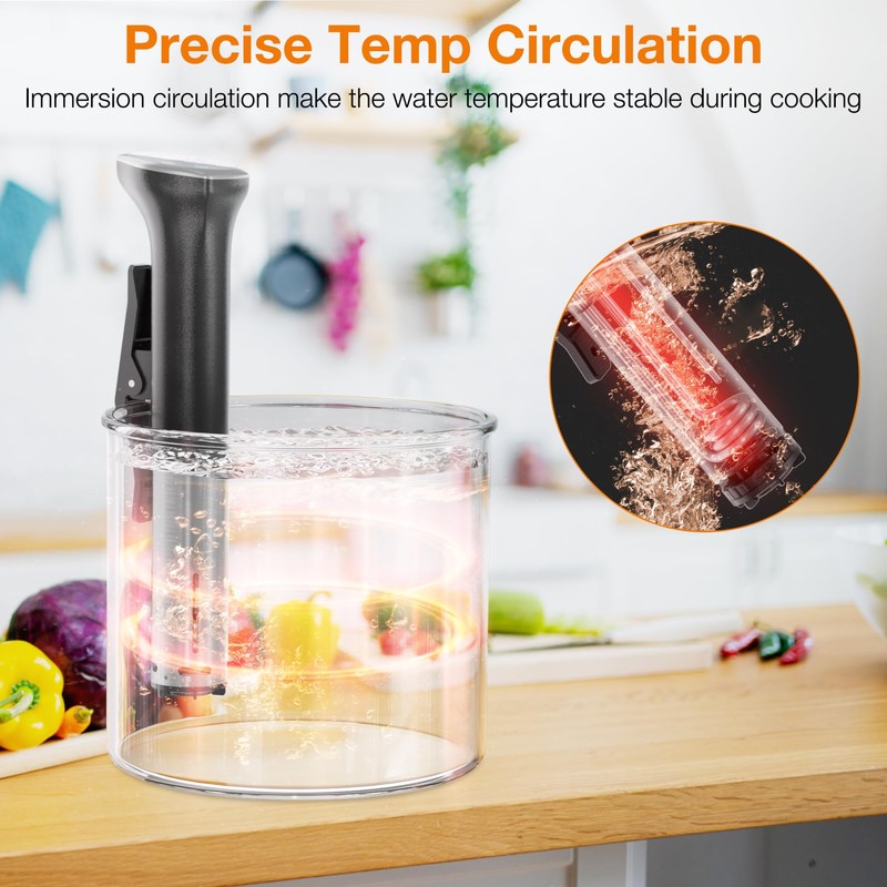 Sous Vide Machine 1100W Upgraded Sous Vide Cooker Ultra-quiet Working