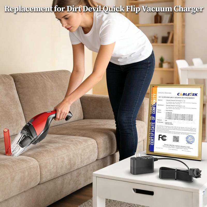 Charger for Dirt Devil BD30015 Quick Flip 12V Handheld Vacuum