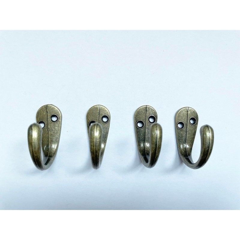 Beilala Individual Coat Hooks Bronze, 6 Pack Vintage Wall Hooks