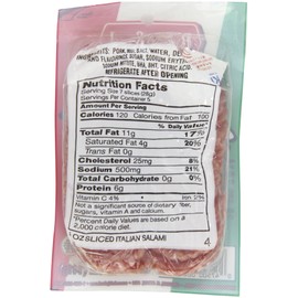 Bridgford Italian Salami, Sliced, 5-Ounce Packages (Pack of 6)
