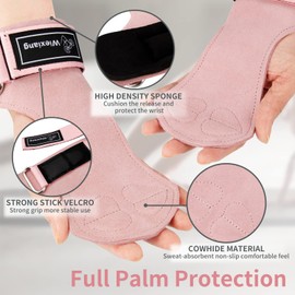 Wiexiang Lifting Straps Wrist Straps for Weightlifting，Cowhide Material Robust and Durable Deadlift Straps，Straps for Weightlifting, Bodybuilding, Powerlifting, Strength Training-One Size fits All