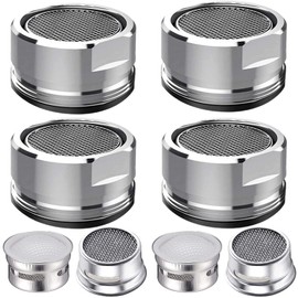 4Pcs Faucet Aerator 4 Pack Kitchen Sink Aerator Replacement Parts With Brass Housing 15/16 Inch Male Thread Aeratorwith gasket for kitchen and bathroom