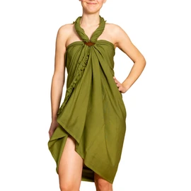 PANASIAM Sarong Unicolour for Men and Women, Multi-Functional Cloth Made of Soft & Light Viscose, Opaque Wrap Skirt, Also Extra Large, Beach Dress Produced by Small Family Business, olive