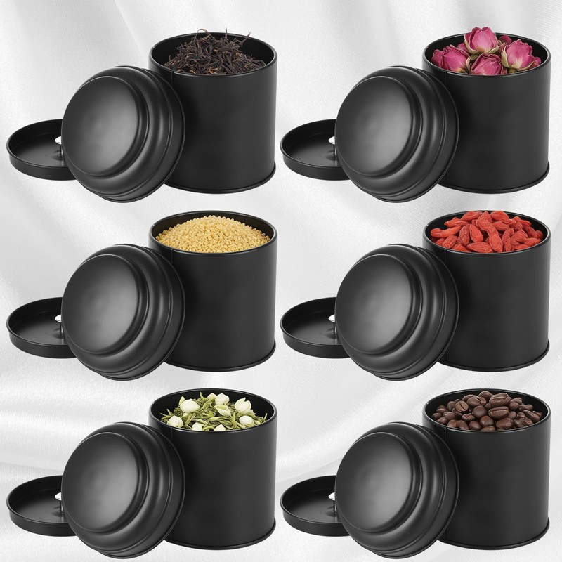 Acrux7 15PCS Tea Tins for Loose Tea 8oz Tea Containers