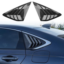 CKE Compatible with Honda Accord 2023 2024 2025 2026 Accessories Sporty Car Exterior Rear Side Window Louvers Air Vent Scoop Shades Cover Blinds -Carbon Fiber Style 2pcs