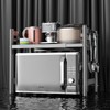 Expandable Microwave Oven Rack, Double Layer Carbon Steel Adjustable Microwave