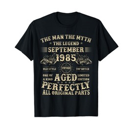40th Birthday Gifts for Men September 1985 40 Year Old Bday T-Shirt