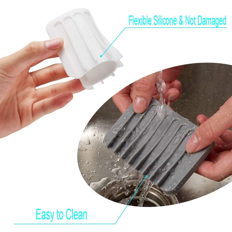 2PCS Soap Dish Holder, Premium Silicone Soap Dishes for Shower