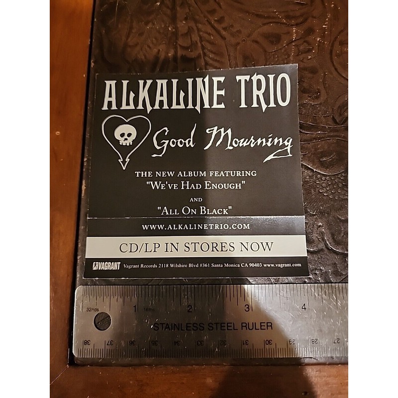 Alkaline Trio Good Mourning Album Release promo STICKER