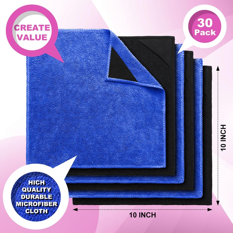 Tudomro 30 Pcs Magnetic Cleaning Cloth Dry Erasers Bulk for