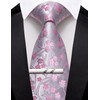 Barry.Wang Mens 6 PCS Ties Silk Striped Paisley Check Necktie
