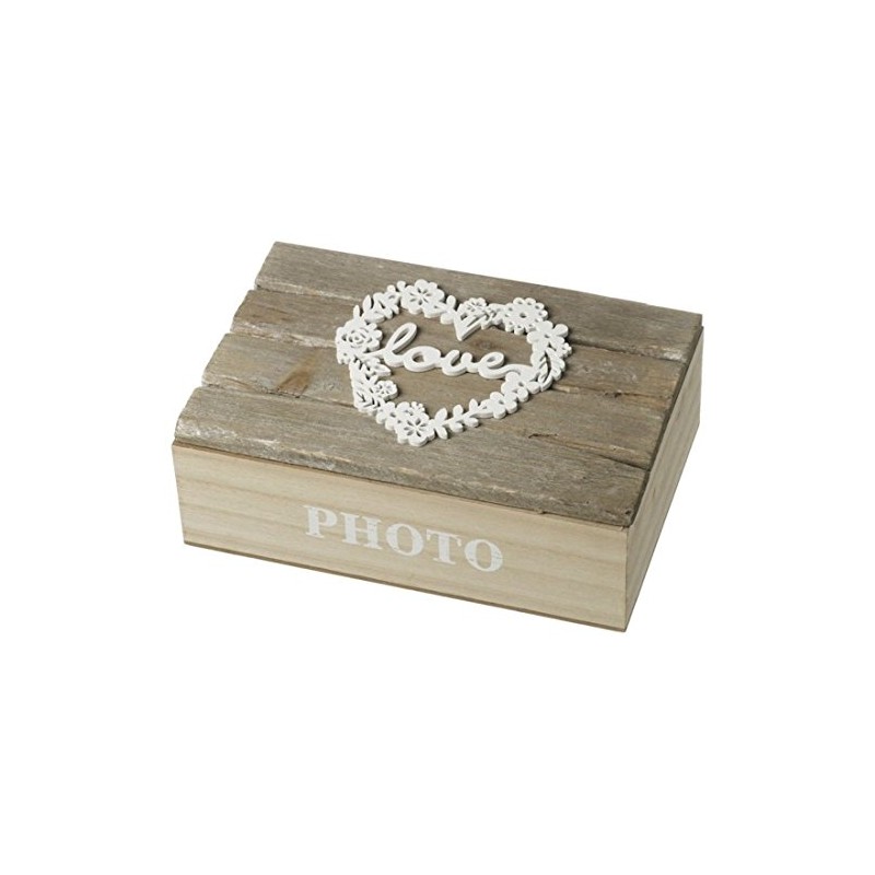 Heaven Sends Shabby Chic Effect Wooden Love Design Lid Photo