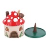 Mushroom House Incense Cone Burner: Whimsical Decor & Fragrance |