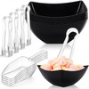 32oz 6 Black Plastic Candy Bowls, 4 Scoops and 4