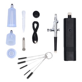 Airbrush Kit 32PSI High Pressure Adjustable Airflow 0.3mm Nozzle Rechargeable Handheld Air Brush Gun With Compressor