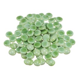 uxcell Fire Glass Beads for Fire Pits, Glass Marbles Gravel Pebbles Vase Fillers for Fish Tank Aquarium Decoration,17-19mm(2/3"-3/4"), 500g/1.1lbs, Green