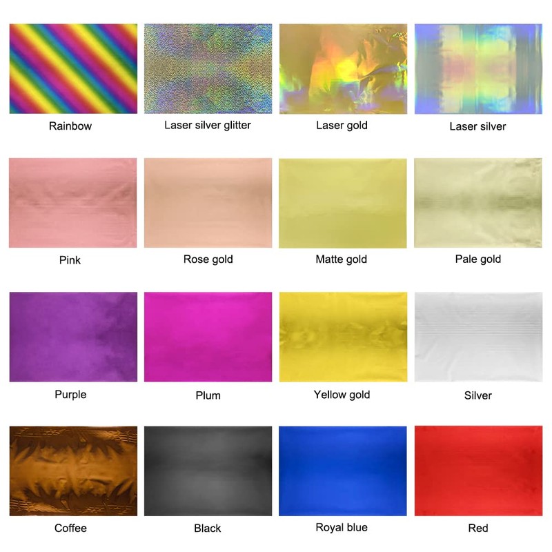 CYFUN DESIGN 50 Sheets Toner Reactive Foil Sheet for Crafts