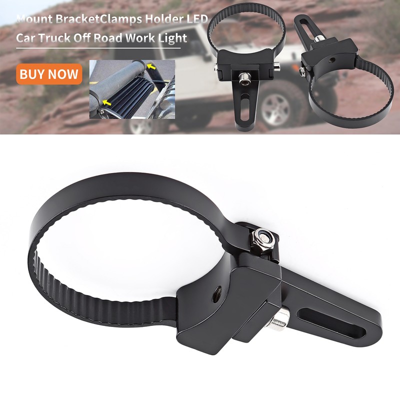 3" Aluminum Tube Bull/Roll Bar Mount Bracket Clamps Holder LED