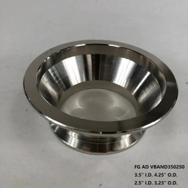 Unbranded 3.5" to 2.5" I.D. Heavy Duty Mold Seamless V-Band Flange Adapter 1.5" Height