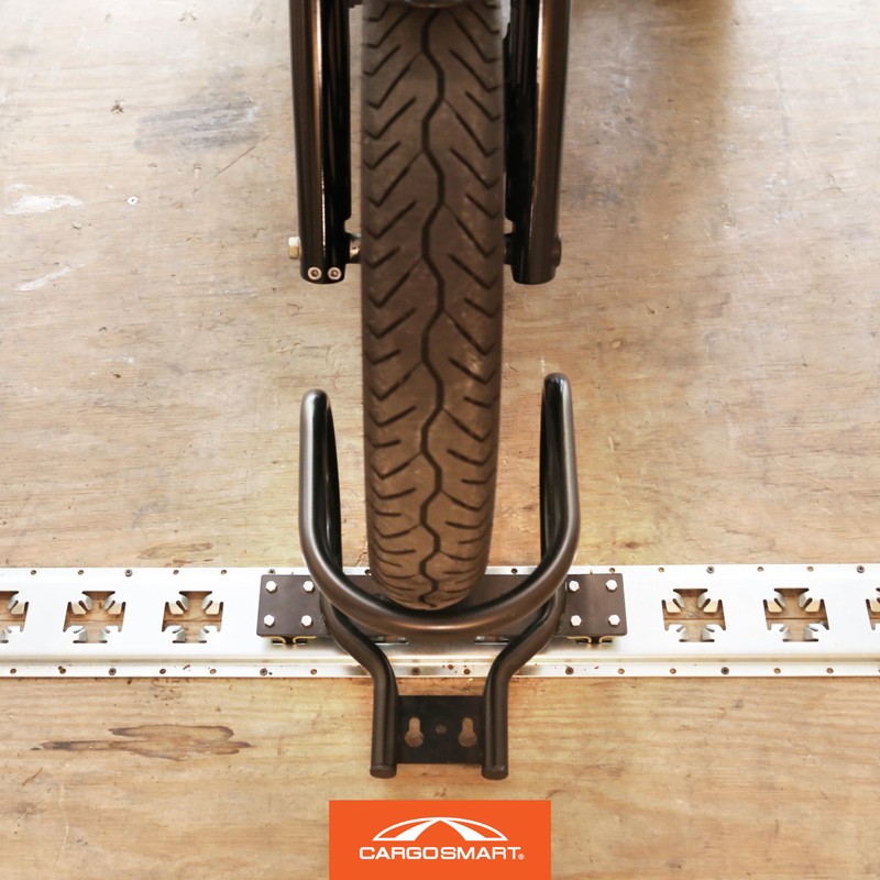 CargoSmart Motorcycle Wheel Chock — Connects to X-Track and E-Track
