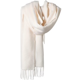 Womens Cream White Scarf Pashmina Shawls and Wraps for Evening Dress Wedding Bride Gifts Large Soft Scarves Shawl