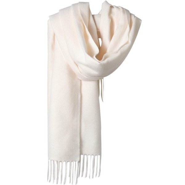Womens Cream White Scarf Pashmina Shawls and Wraps for Evening