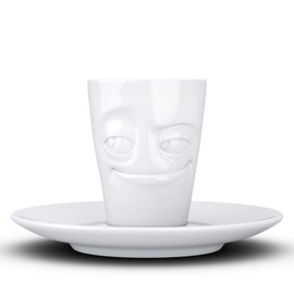 FIFTYEIGHT PRODUCTS Fiftyeight Espresso Cups, Set of 2, Napkins 80 ml, Shortened, Enjoyable E-Cups 2