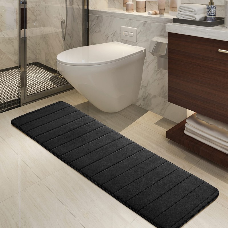 sourcing map Memory Foam Bath Mat, Soft Bathroom Floor Mats,
