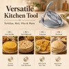 Kundita 8-Inch Cast Aluminum Tortilla Press, Silver Commercial-Grade Tortilla Maker