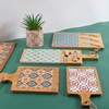Valladolid 29 x 20 cm Square Ceramic and Bamboo Chopping
