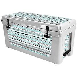 MightySkins (Cooler Not Included) Skin Compatible with RTIC 65 Cooler (2017 Model) - Turquoise Tribal | Protective, Durable, and Unique Vinyl Decal wrap Cover | Easy to Apply | Made in The USA