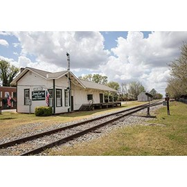 Historic Pictoric Photo - Train Station in Plains, Georgia, Home of Former U.S. President Jimmy Carter as Well as That of his Wife, Rosalynn- Fine Art Photo Reporduction 24in x 16in