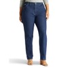 Lee-Women's Plus Size Relaxed Fit Straight-Leg Jeans,Dark Indigo,26W Medium