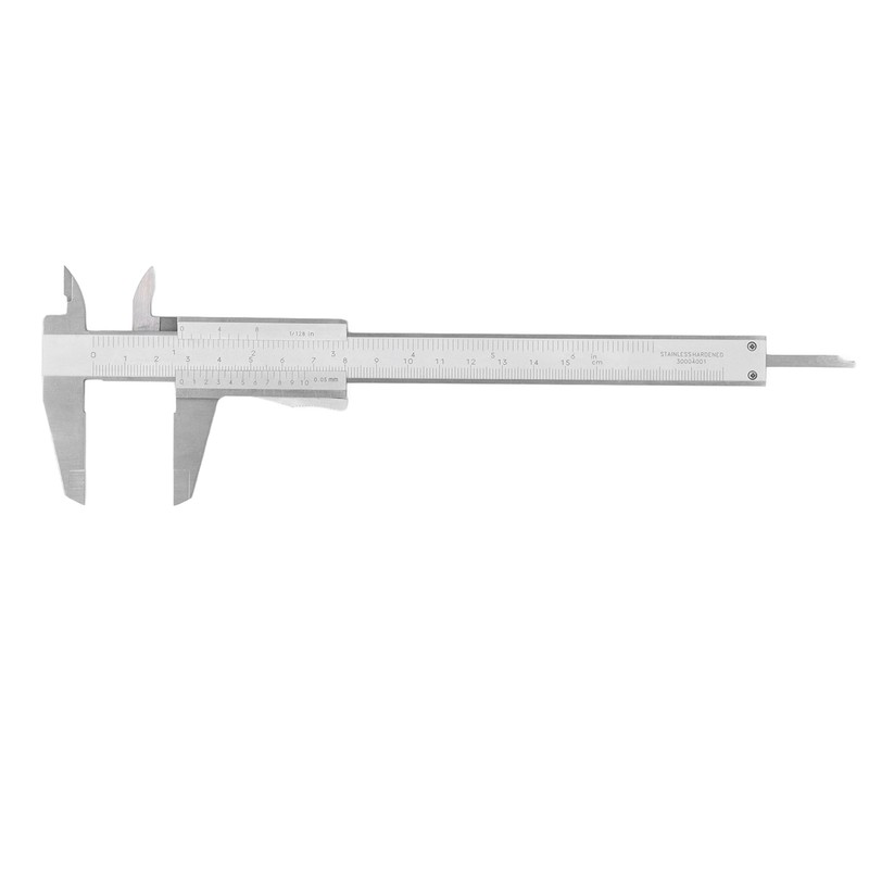 Vernier Caliper 0‑150mm 0‑6in Range 0.05mm 1/128in Resolution Stainless Steel