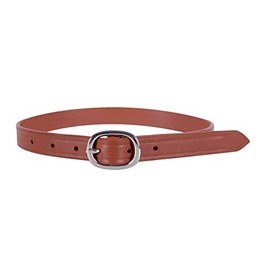 QHP Spur Strap Donar Leather Strap Cognac Buckle Silver