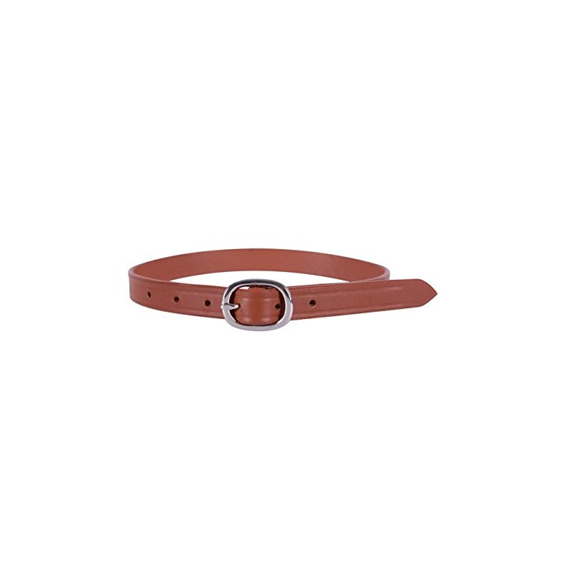 QHP Spur Strap Donar Leather Strap Cognac Buckle Silver