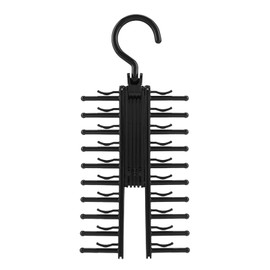 Tie Holder, Tie and Belt Holder with 20 Hooks, Adjustable Cross X Tie Holder, Belt Scarf, Hook Holder, Organiser for Belts, Ties and Accessories