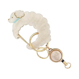 Flower Ring Carabiner (with reel) Toy Poodle GKH0007-D